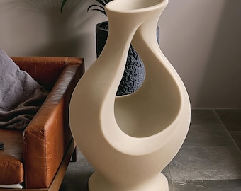 3D Printable Modern Vase STL File – Unique Home Decor