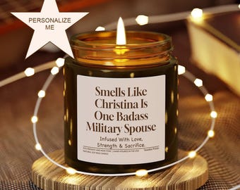 Persoonlijk cadeau voor militaire partners: Naam, stoere militaire partner, beroep (leger, marine, luchtmacht, kustwacht), kerstcadeau, cadeau voor de feestdagen