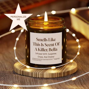 This Is The Scent of a Killer Bella Personalized Name Custom Soy Scented Candle Edward Cullen Bella Swan Vampire Bookish Book Lover Decor
