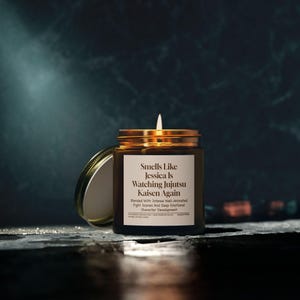 Personal Gift For Bestie Personalized Name Jujutsu Kaisen Merch Custom Soy Scented Candle Gojo Satoru Toji Fushiguro JJK Anime Show Present image 2