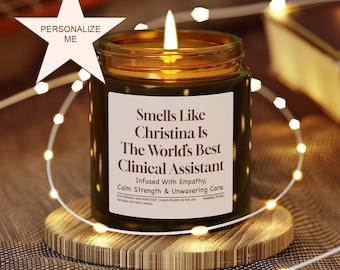 Personalized Clinical Assistant Gift Candle | Medical Assistant Candle | Healthcare Worker Gift | Funny Medical Gift Idea Custom Name Candle