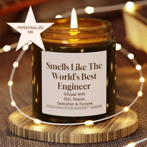 Vela Aromática para Engenheiro | Cheira ao Melhor Engenheiro do Mundo | Decoração de Mesa para Profissional de Engenharia e Tecnologia | Presente de Natal, Feriado e Aniversário