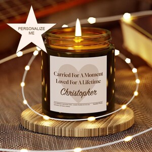 Personalized Miscarriage Gift Custom Personal Name Soy Scented Candle Baby Loss Memorial Angel Baby Sympathy Remembrance Memorial Present