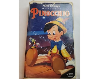 Fita VHS do Pinóquio de 1993 - Obra-prima da Walt Disney