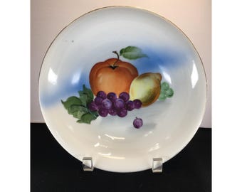 L J JAPAN クレセントサラダ皿 5枚セット 手描きのバラと花が描かれた