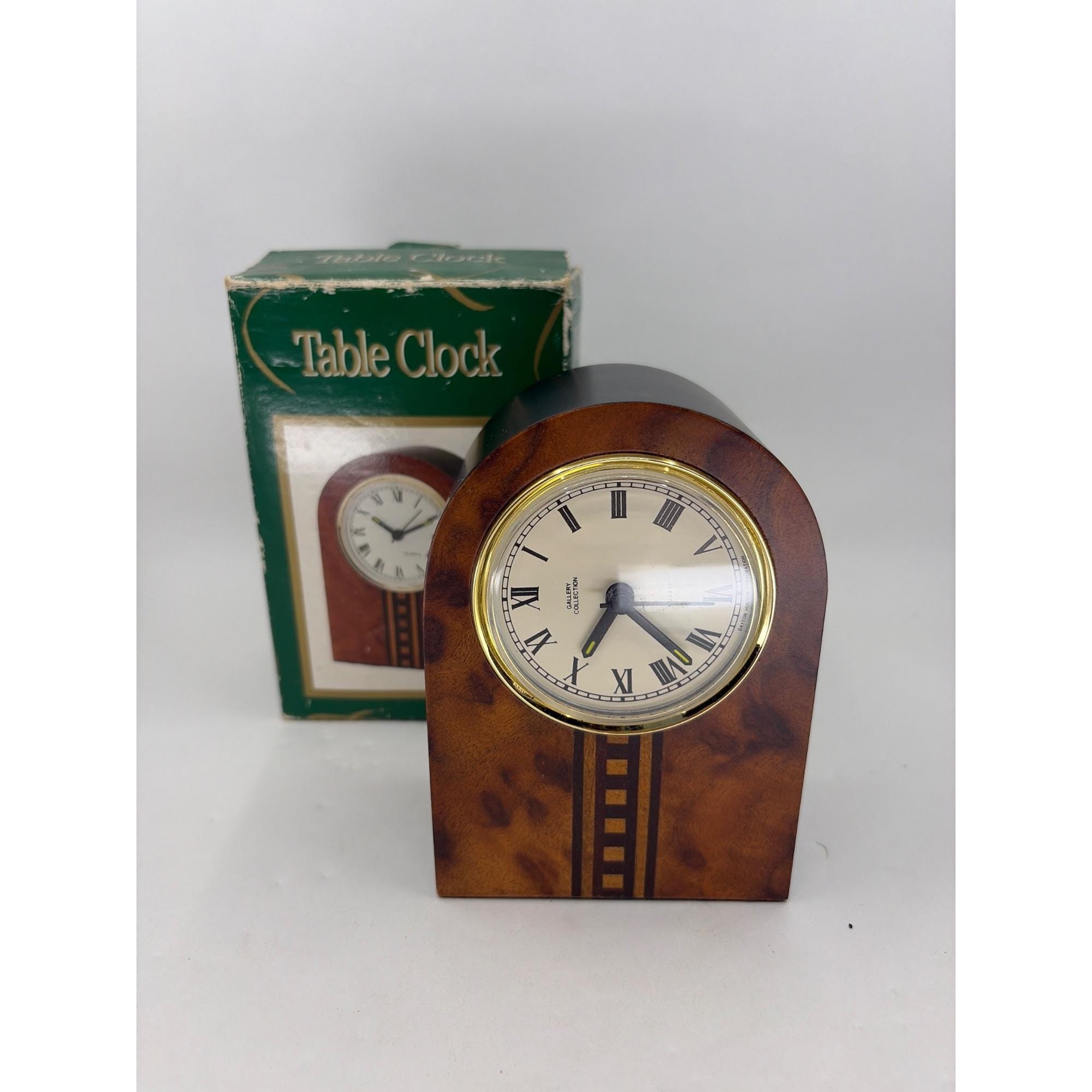 Vintage Art Deco Wooden Table Clock Dayton Hudson Gallery