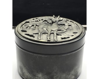 Vintage Charles Rennie Mackintosh Pewter Trinket Box. Art Nouveau