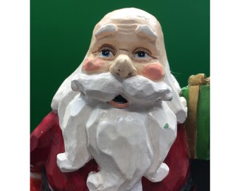 ヴィンテージ サンタクロース おもちゃの袋とプレゼントの置物