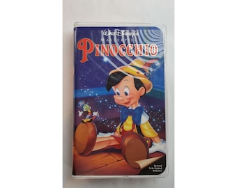 Fita VHS vintage do Pinóquio de 1993, Edição Especial Obra-Prima da Walt Disney 239