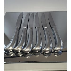 Rogers Co Korea rostfritt silverbestick med pistolgrepp, stekknivar - 6-pack
