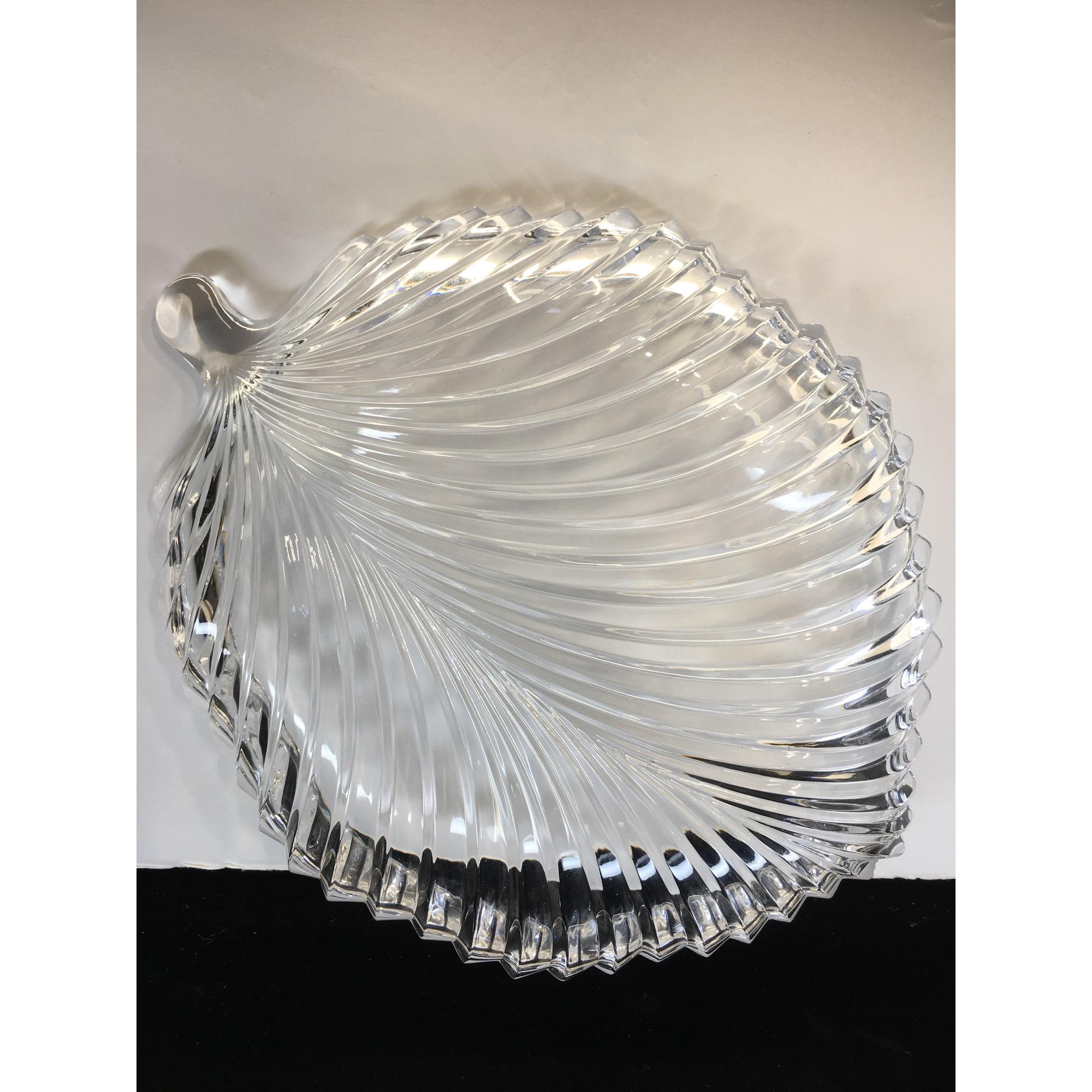 新品 Miami 101322-8.jpg ガラス皿 マイアミ Platter Glass Leaf 食器