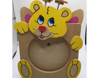 Vintage Hasbro Applause Wooden Wuzzles Photo Picture Frame 1985 Disney NEW