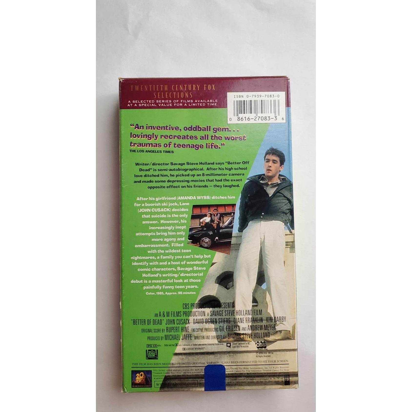 Better off Dead - VHS Tape 1985 - John Cusack - 20th Century Fox