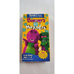 Vintage Barney & Friends Collection Barney's Best Manners Sing Along VHS 1993