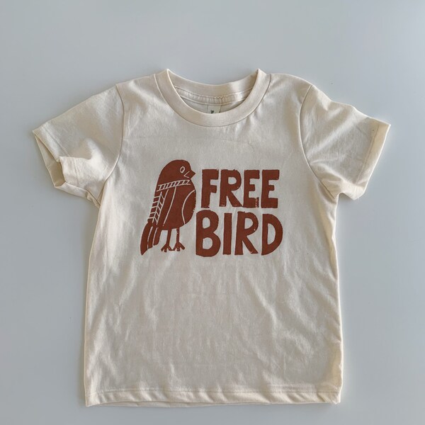 Regenerative Organic Cotton Back Print T-Shirt GOTS - Egret
