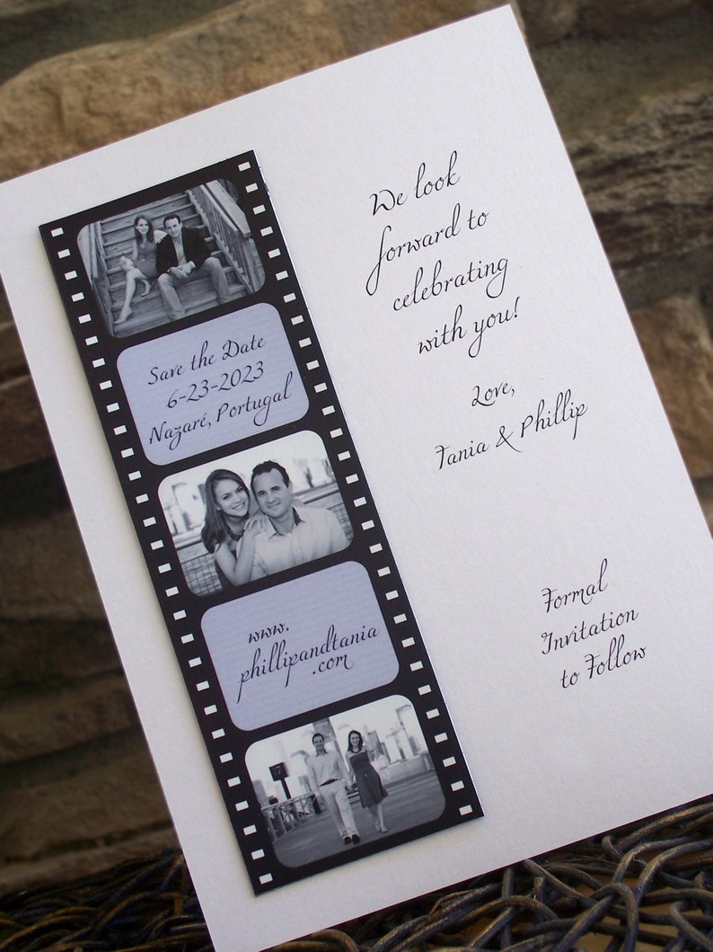 Save The Date Photo Booth Film Strip Etsy