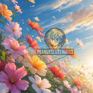Sun-Kissed Wildflower Sky – Vibrant Floral Phone & Desktop Wallpaper Set