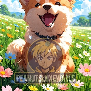 Kawaii Dog Wallpaper Bundle – 5 Adorable 8K PNG Backgrounds for Phone & Desktop | Cute Puppy Digital Art