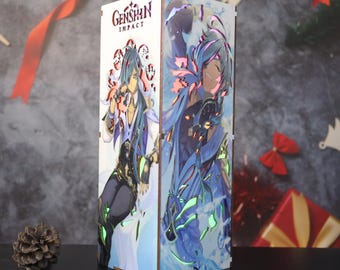 Genshin Kaeya Wooden Light Box Anime LED Lamp Kaeya Gift for Genshin Fans Custom Night Light Gamer Room Decor Xmas Night Light Box Lamp