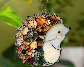 Hedgehog Lover ACRYLIC Window Hanging Decor Suncatcher, Nature-Inspired Window Hanging Ornament, Hedgehog Birthday Gifts NOT GLASS