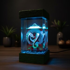 Chihiro en Haku harslamp – Spirited Away geïnspireerd Ghibli hars nachtlampje Studio Ghibli Anime cadeau - Anime harslamp, Anime lamp afbeelding 15