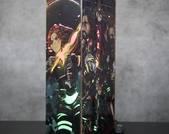 Clair Obscur Expedition 33 LED Wooden Lamp Ethan, Lyra, and Kael  Backlit Night Light Box with Sci-Fi Fantasy Art Unique Home Decor Gift