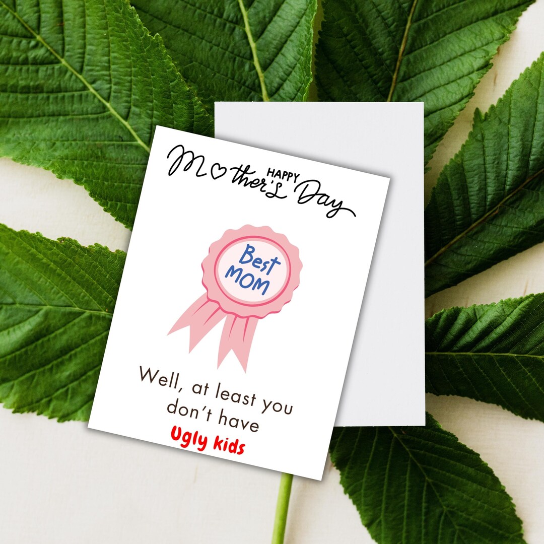 Funny Sarcastic Printable Digital Mother's Day Card for Mom Instant ...