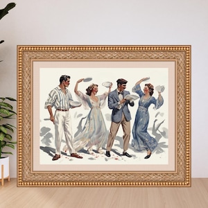 Impresión descargable de un plato de boda griego, arte mural tradicional griego, póster de viaje a Grecia, arte mural imprimible, turismo griego