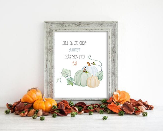 Summer Collapses Into Fall Printable Wall Art Instant Etsy Summer Collapses Into Fall Printable Wall Art Instant Etsy