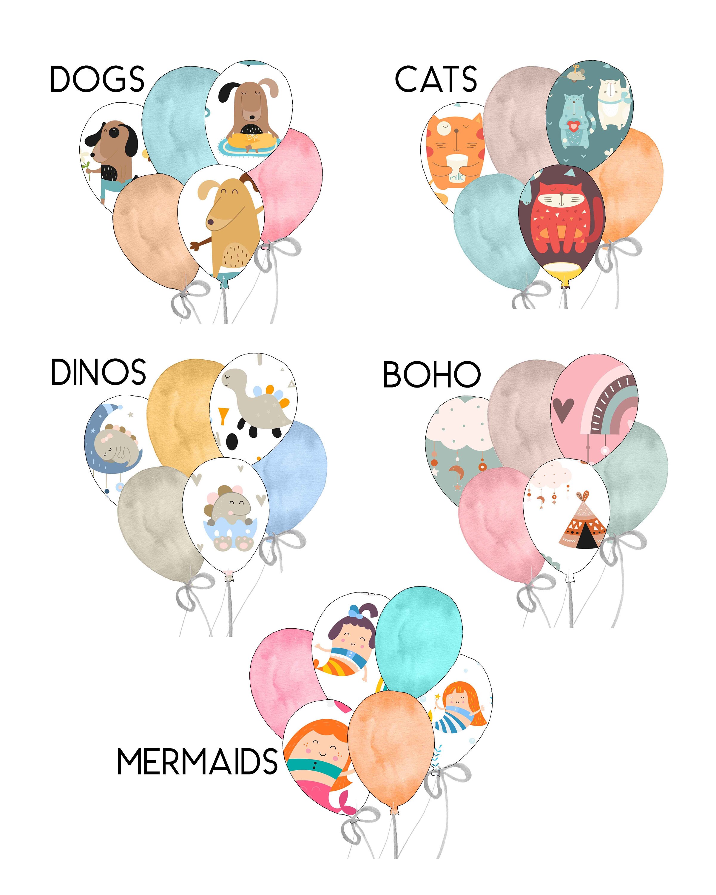 Elephant With Balloons Nursery Wall Art Modern Wall Art Etsy