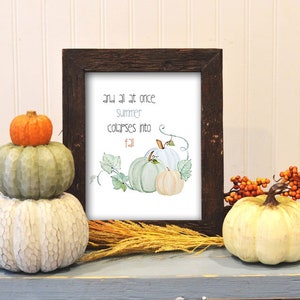 Summer Collapses Into Fall Printable Wall Art Instant Download Seasonal Summer Collapses Into Fall Printable Wall Art Instant Download Seasonal