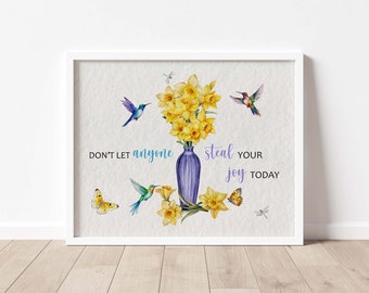 STEAL YOUR JOY Printable Wall Art | Instant Download | Seasonal Printable | Spring Wall Art | Spring Home Décor | Typography