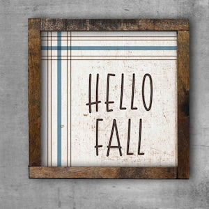 HELLO FALL Printable Wall Art | Instant Download | Seasonal Printable | Autumn Quotes | Autumn Home Decor | Autumn Wall Art