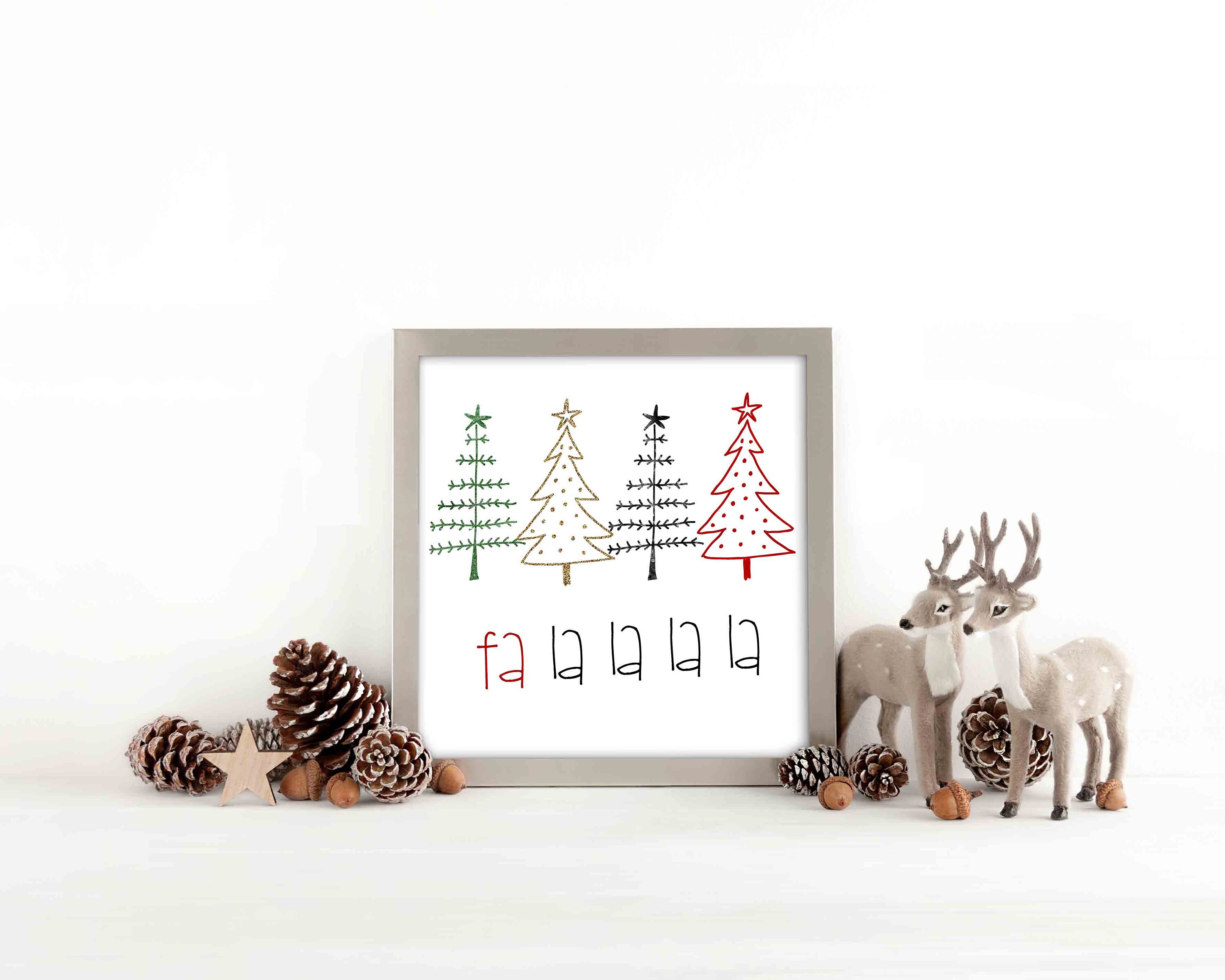 FA LA LA Printable Wall Art Instant Download Seasonal Printable ...