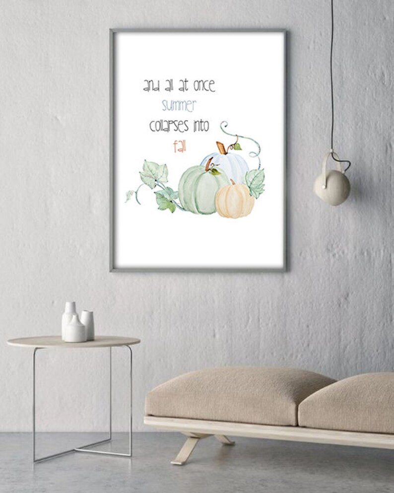 Summer Collapses Into Fall Printable Wall Art Instant - Etsy