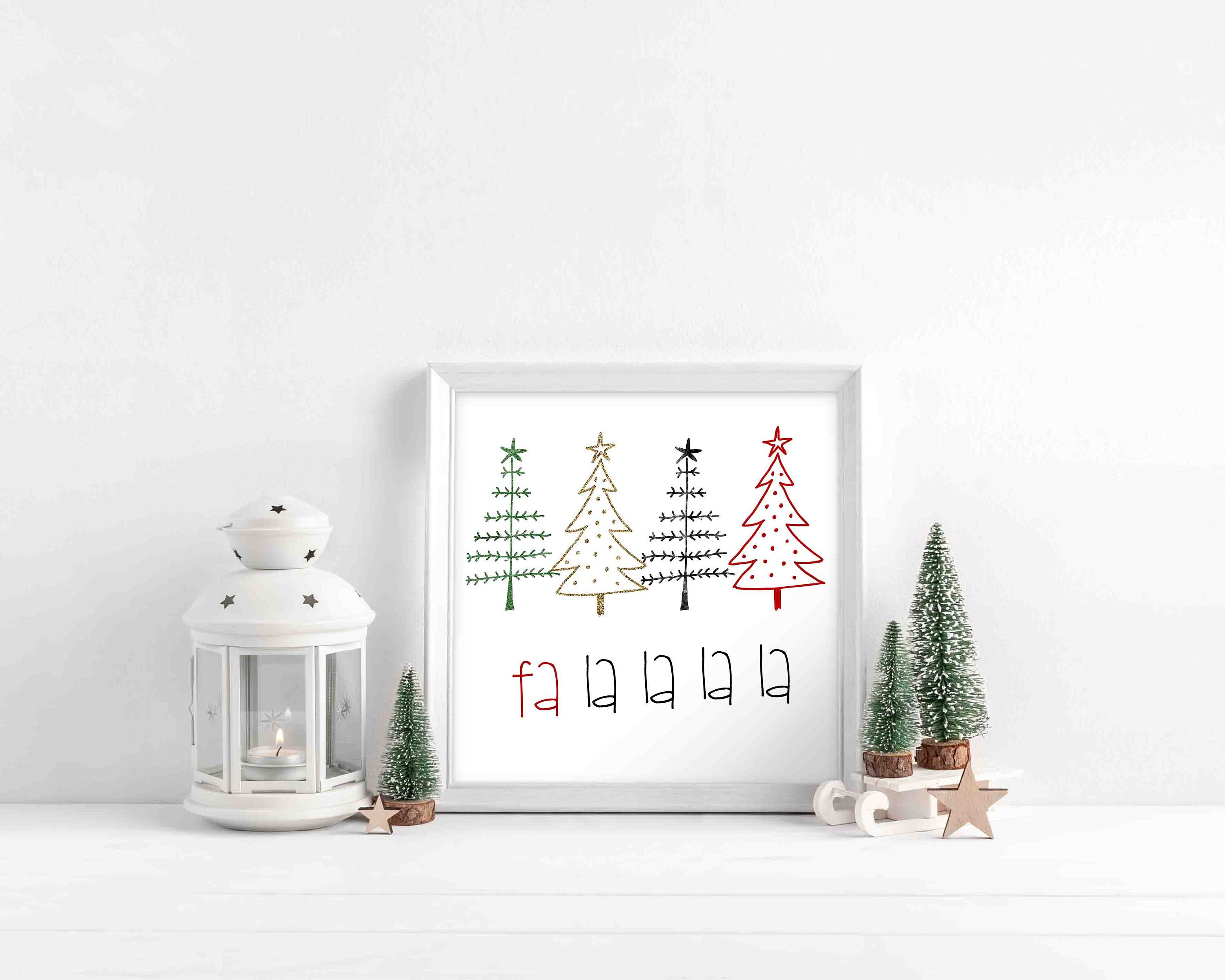 FA LA LA Printable Wall Art Instant Download Seasonal - Etsy
