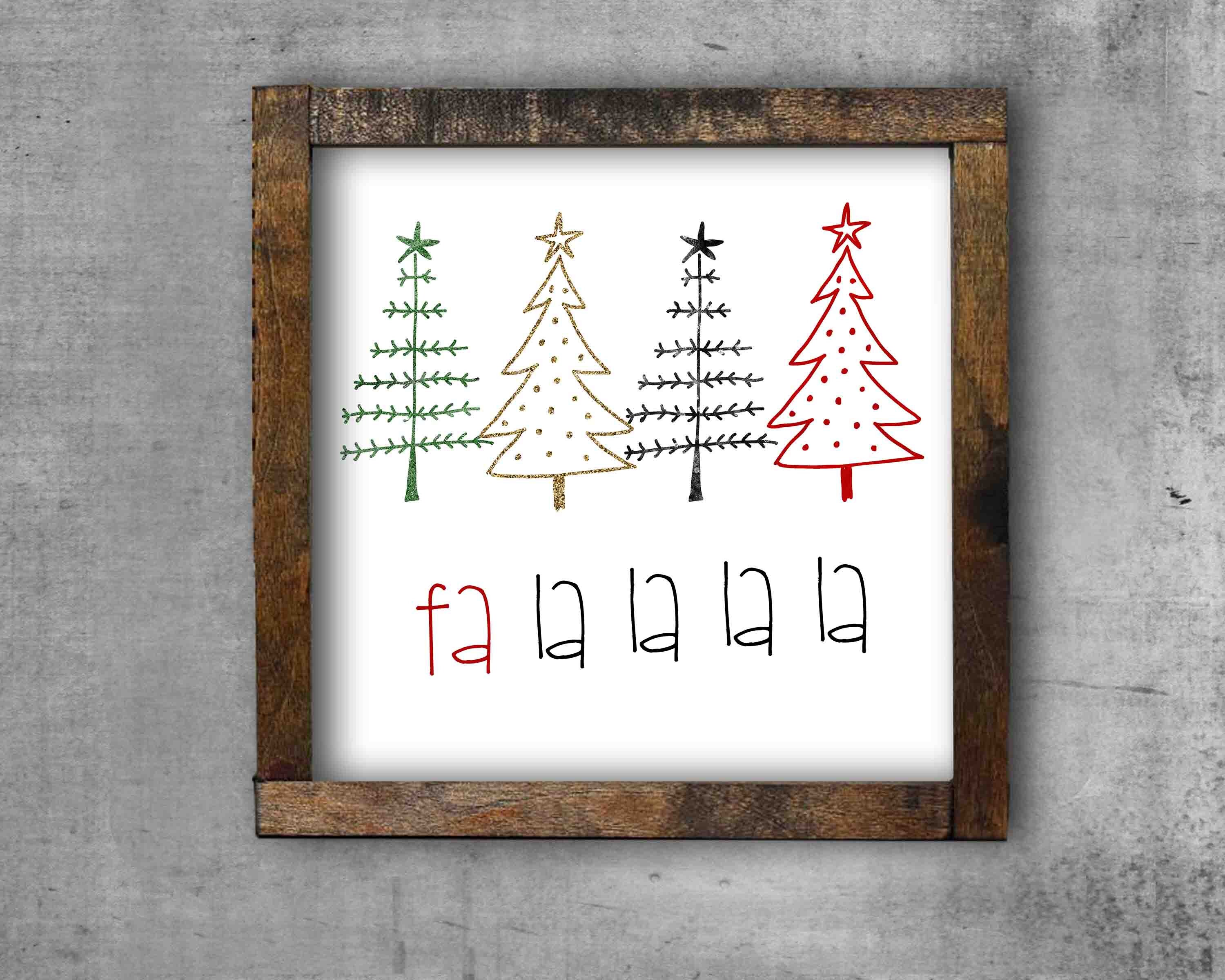 FA LA LA Printable Wall Art Instant Download Seasonal - Etsy