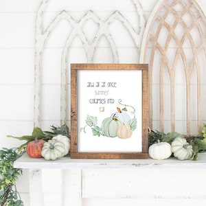Summer Collapses Into Fall Printable Wall Art Instant Download Seasonal Summer Collapses Into Fall Printable Wall Art Instant Download Seasonal