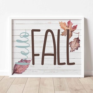 Fall Leaves Printable Wall Art | Instant Download | Seasonal Printable | Autumn Quotes | Fall Home Decor | Fall Wall Art