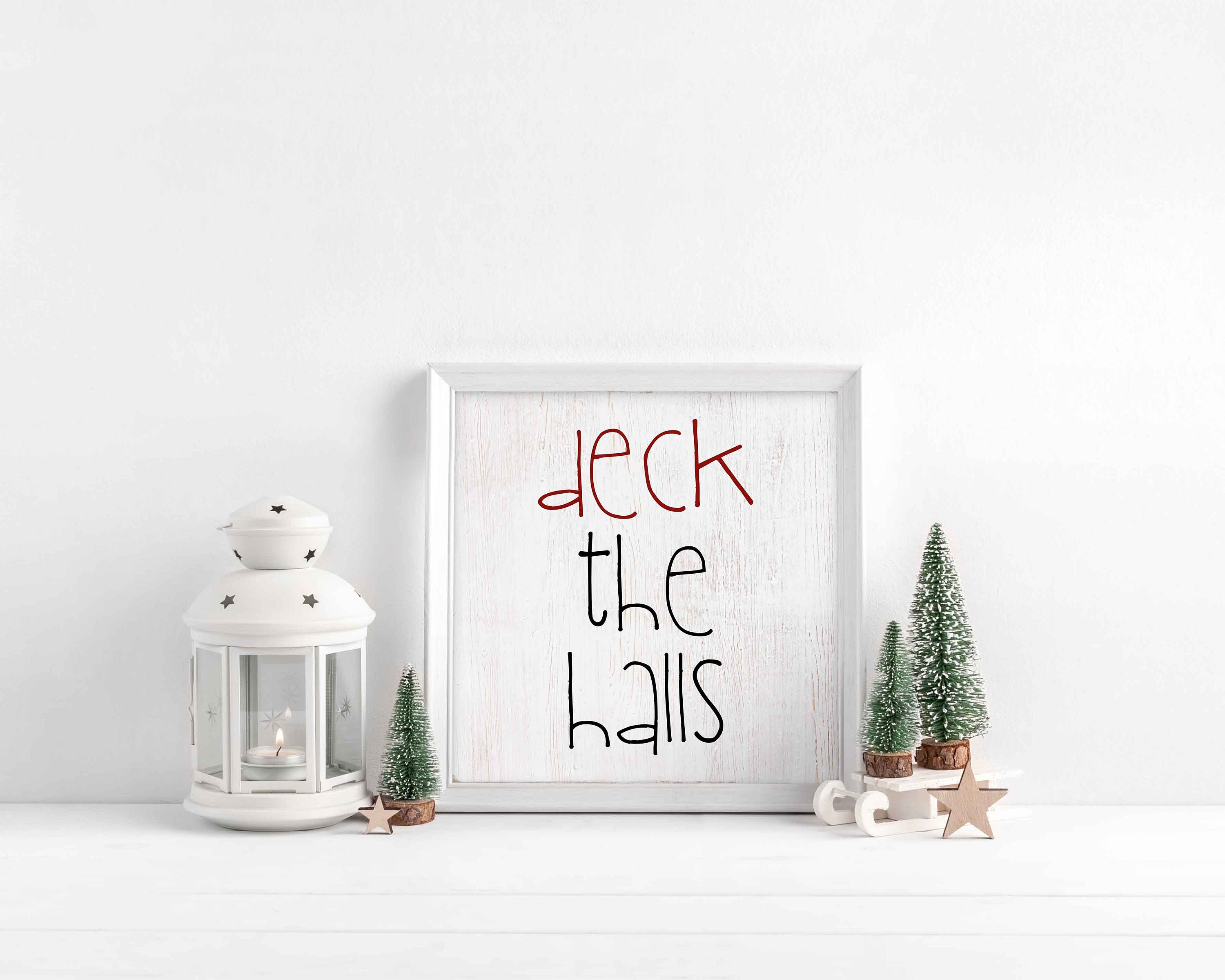 DECK THE HALLS Printable Wall Art Instant Download - Etsy