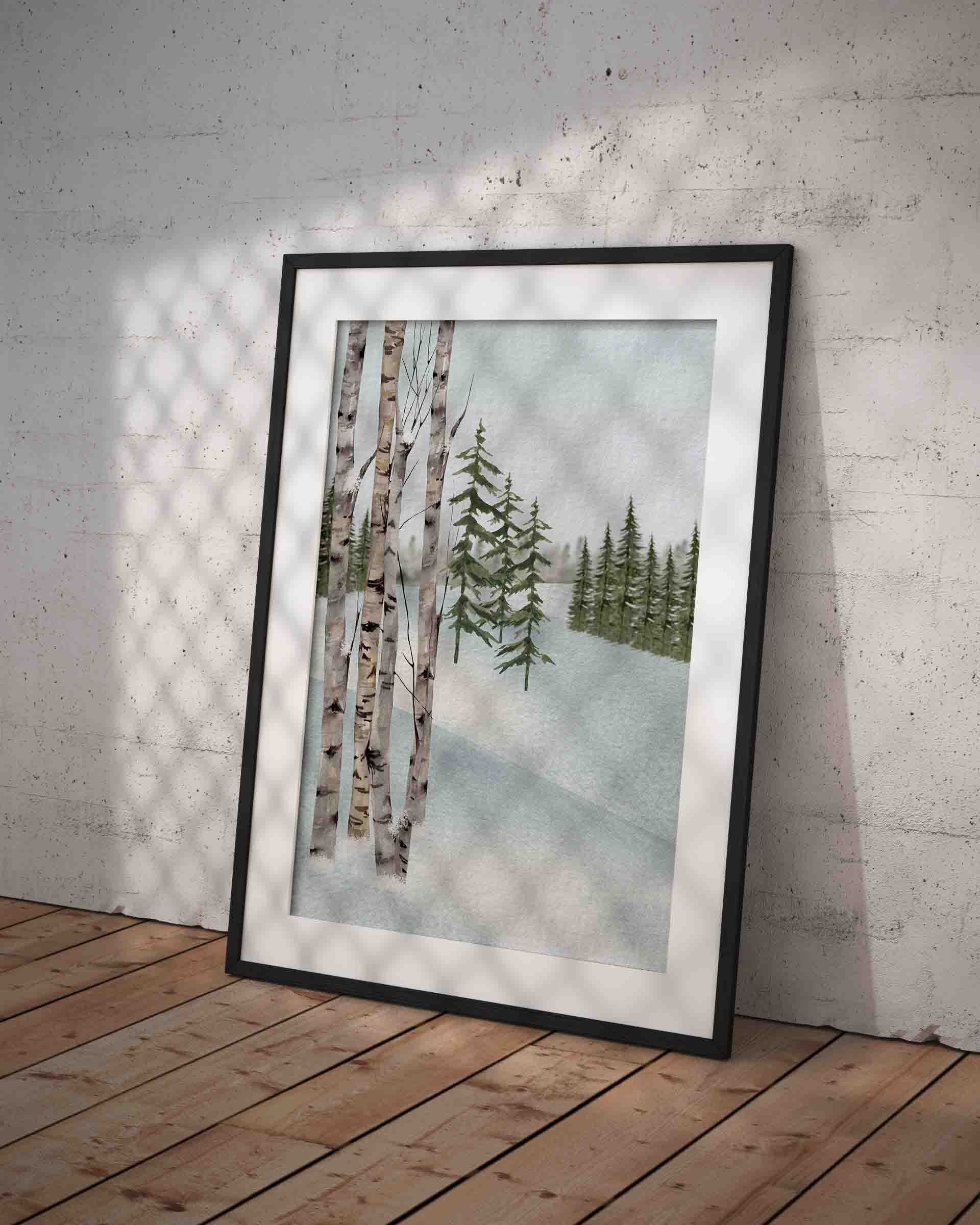 WOODED AREA Printable Wall Art Instant Download Landscape | Etsy
