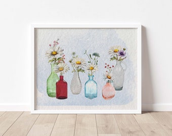 SPRING FLOWERS Printable Wall Art | Instant Download | Seasonal Printable | Spring Wall Art | Spring Home Decor