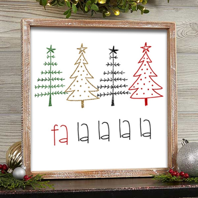 FA LA LA Printable Wall Art Instant Download Seasonal - Etsy