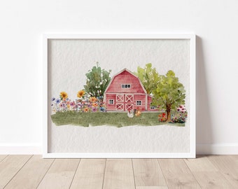 SPRING ON THE Farm Printable Wall Art | Instant Download | Seasonal Printable | Spring Wall Art | Spring Home Décor | Typography