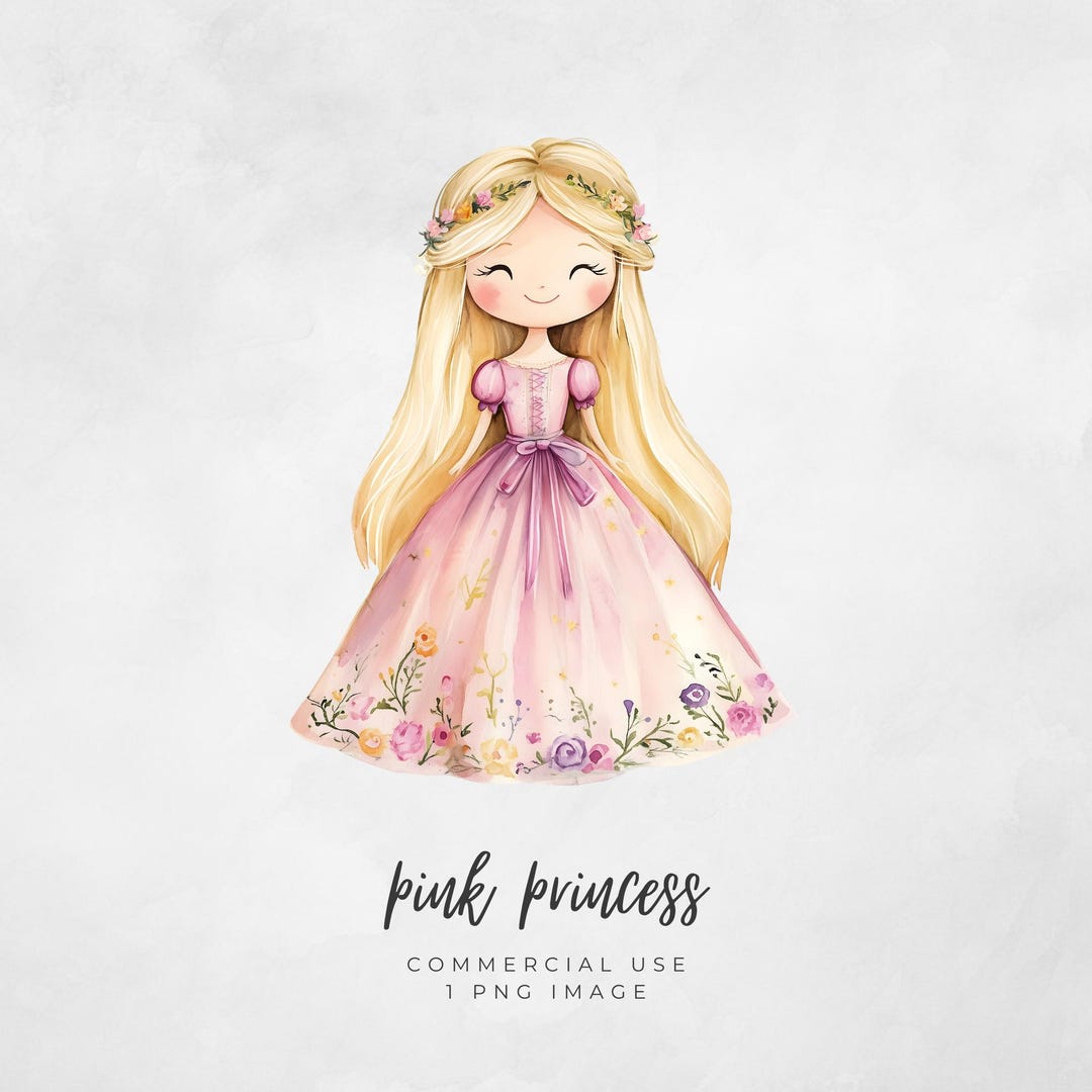 Princess Clipart Image, Pink Fairytale Fantasy Girl PNG, Commercial Use ...