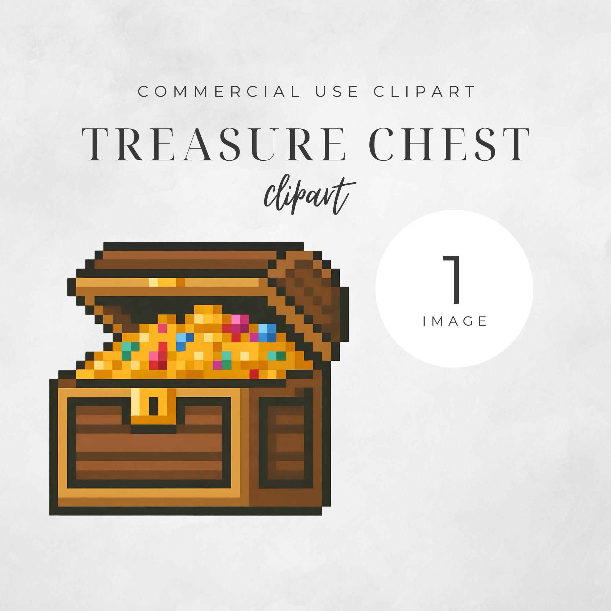 Pixel Treasure Chest, Game Treasure, Loot 8-bit Pixel Image, Video Game ...
