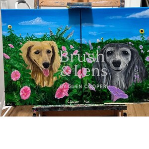 Custom Pet Portrait – Hand-Painted Dog or Cat Art on Canvas by Glen Cooper