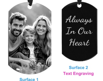 Laser-Engraved Photo Keychain: Personalized Stainless Steel Gift