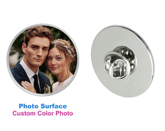 Custom Full Color Photo Charm Picture Frame Memorial Pin