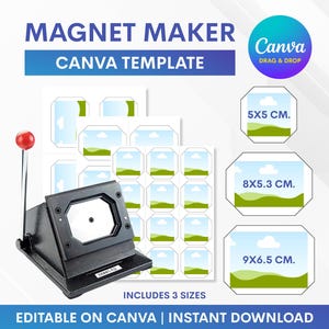 Photo Magnet Cutting Canva Template, Magnet Maker Canva Template : Editable On Canva